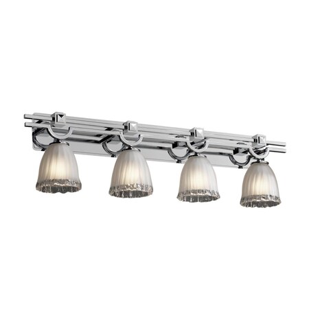 Justice Design Group GLA-8504-20-LACE-CROM Veneto Luce Collection Argyle 4-Light Bath Bar